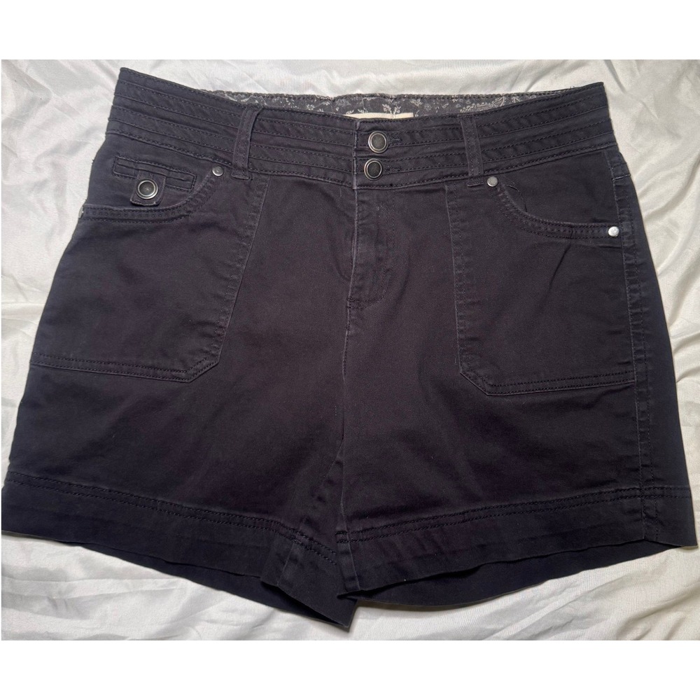 Dakota Blue Utility Cargo Shorts Womens Size 6 Black Y2K Streetwear Workwear